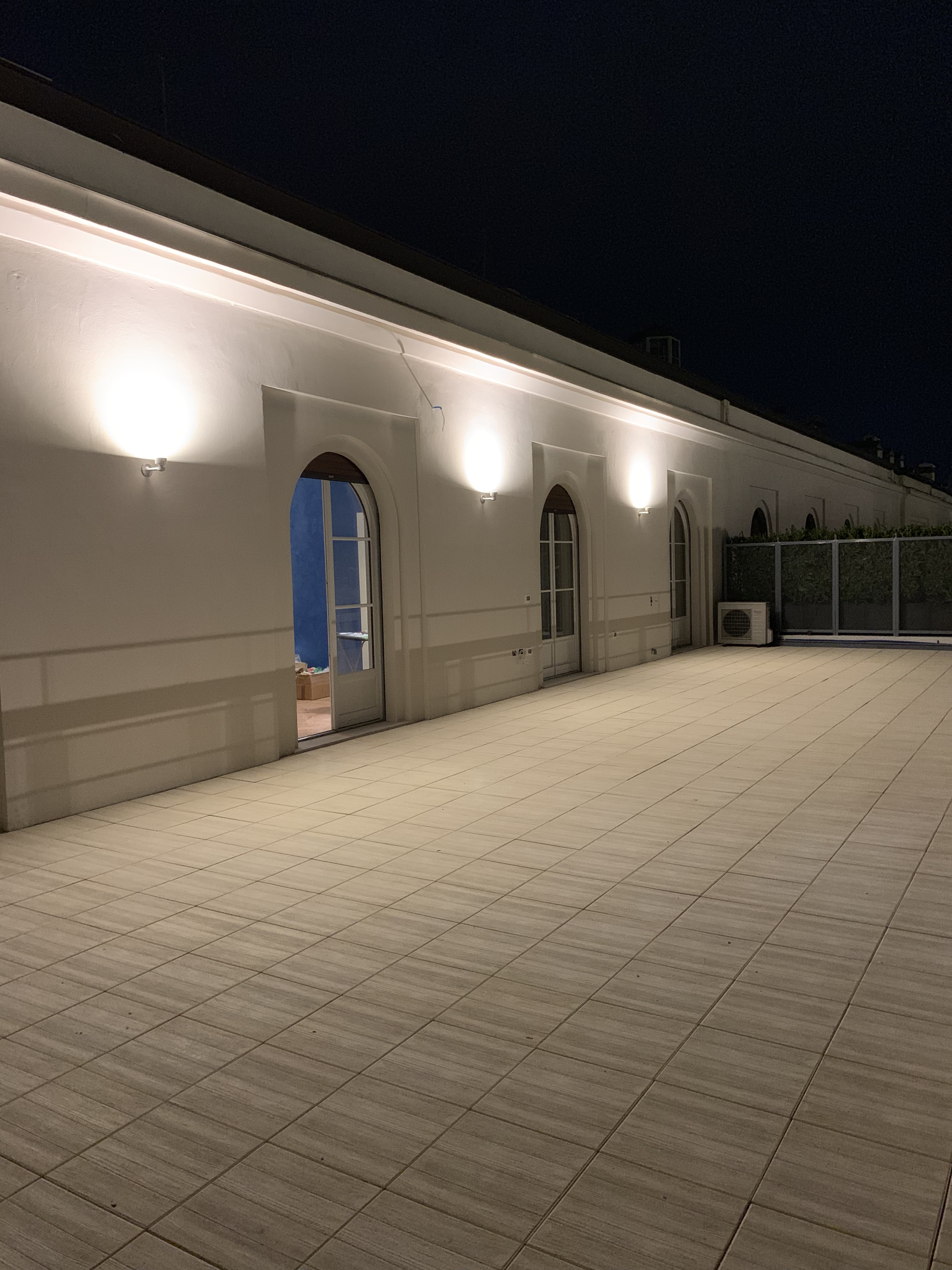 Vista illuminazione led verso alto